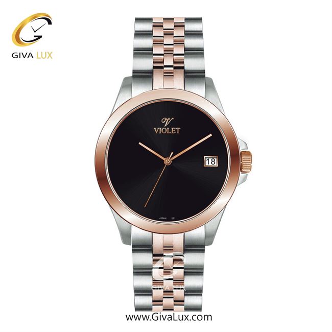 ساعت مچی اورجینال مردانه ویولت VIOLET رزگلد-نقره ای | نقره ای-رزگلد| مشکی| کد رفرنس 0589/2